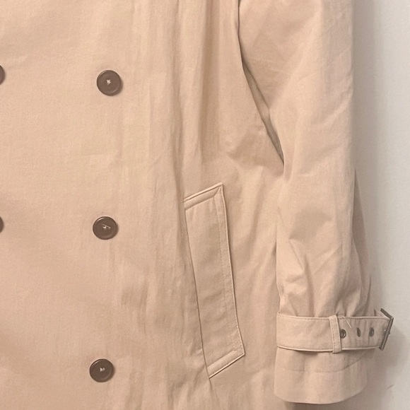 Tasso Elba Tan Double-Breasted Trench Coat - Picture 6 of 16